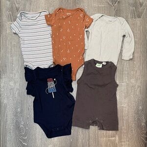 3-6 Month Baby Girls Tops Bundle - Little Planet, Parade, Carter’s, and Gap